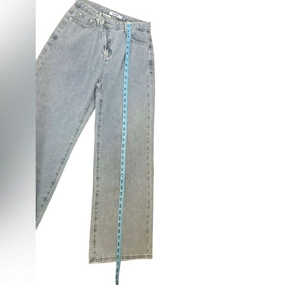 HDLTE Women Wide Leg Jeans High Waist Baggy Asymmetrical Waist Jeans Size Small - Picture 12 of 14